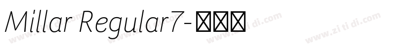Millar Regular7字体转换